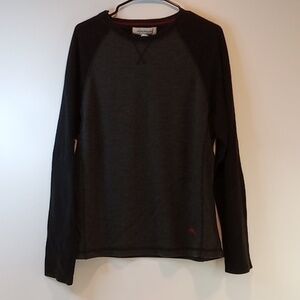Tommy Bahama Long Sleeve Shirt Crew Neck Pullover Men's Size Large Black EUC!